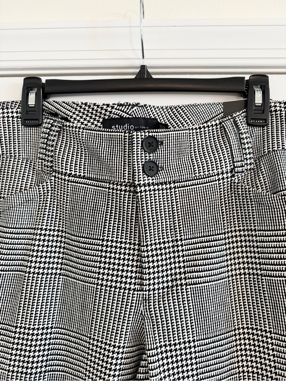 torrid Black & White Glen Plaid Flare Pants - Picture 6 of 11